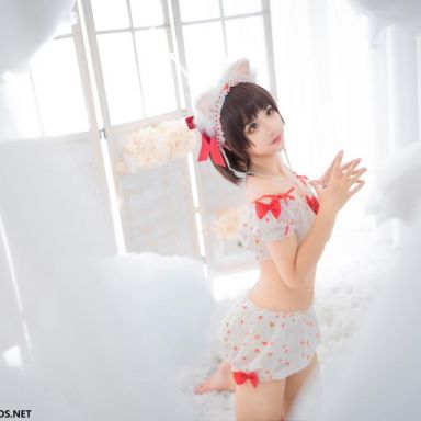 喵糖映画 155期 草莓印花小夜衣