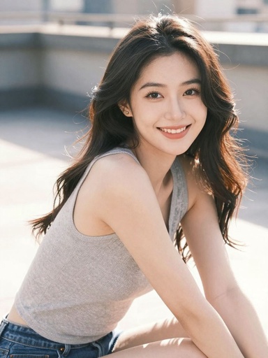 美女图片 0028期 纪实画面记录美女清爽温柔模样
