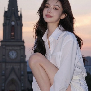 美女图片 0074期 淡影镜头定格美女柔和治愈气质